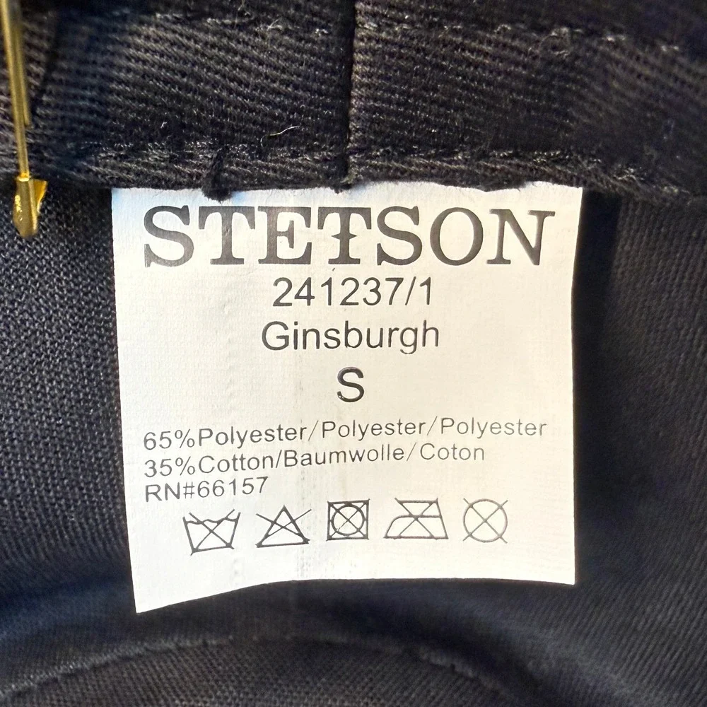 Stetson Ginsburgh Fedora Hat Mens Small Black Water Repellent Protector 241237/1